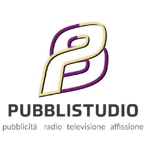 Über dem Text PU BELI STUDIO" erscheint ein stilisierter Buchstabe P" in Gelb und Violett mit kleinerem, weniger gut lesbarem Text darunter auf einem schlichten weißen Hintergrund.